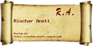 Rischar Anett névjegykártya